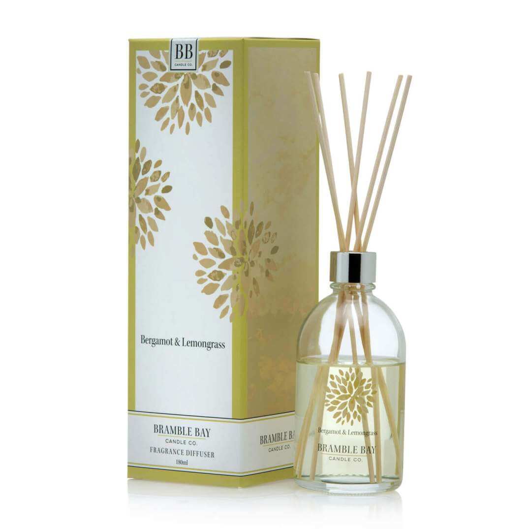 Bergamont & Lemongrass - 180 ml Australian made reed diffuser