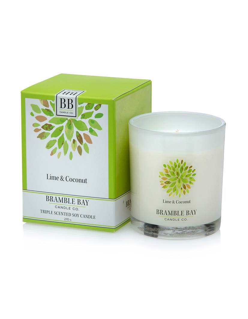 Lime & Coconut - triple scented candle, hand poured in Australia