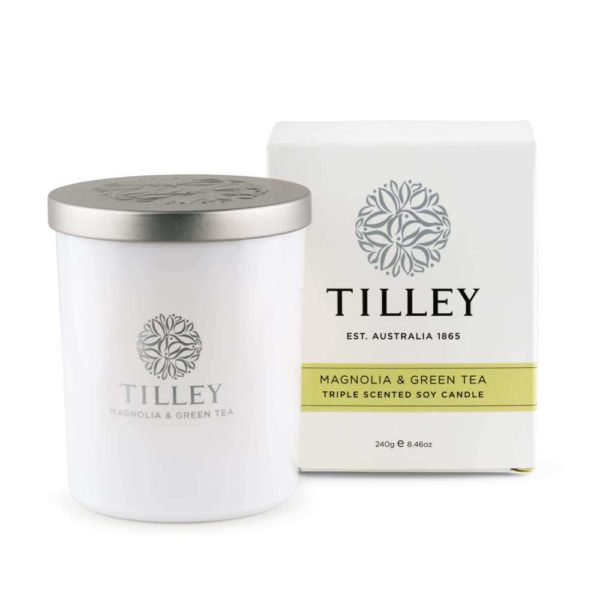 Magnolia & Green Tea - 240g Australian made triple scented soy wax candle