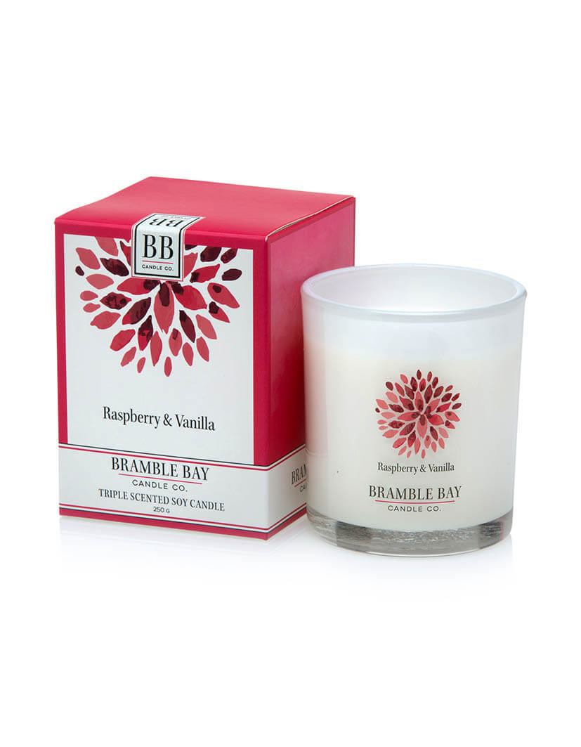 Raspberry & Vanilla - triple scented candle, hand poured in Australia